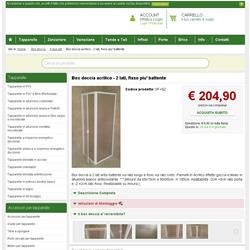 Box doccia acrilico - 2 lati, fisso piu' battente