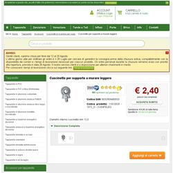 Cuscinetto per supporto a murare leggero