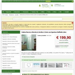 Cabina Doccia a Nicchia in Acrilico 2.2mm con Apertura Soffietto Libro