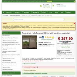 Tenda da sole a rullo Tempotest 3000 con guide laterali (con cassonetto)