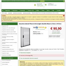 Zanzariera laterale Plisse in kit da taglio riducibile Misure L135cm x H135cm