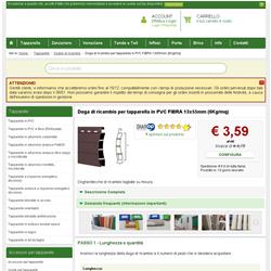 Doga di ricambio per tapparella in PVC FIBRA 13x55mm (6Kg/mq)