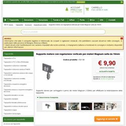 Supporto motore con regolazione verticale per motori Magnum sella da 16mm