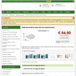 Piatto doccia flat in resina alto 3cm (semicircolare)