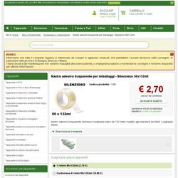 Nastro adesivo trasparente per imballaggi - Silenzioso 50x132mt