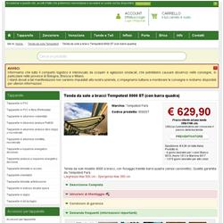 Tenda da sole a bracci Tempotest 8000 ST (con barra quadra)