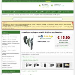 Avvolgitore a semincasso completo di cintino, cassetta e placca