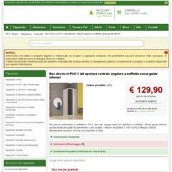 Box doccia in PVC 2 lati apertura centrale angolare a soffietto senza guide inferiori