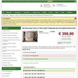 Box Doccia per Vasca a 3 lati in Vetro Trasparente da 6 mm Apertura Scorrevole