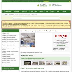 Fasce di copertura per gazebo in tessuto Tempotest parà