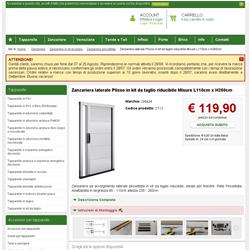 Zanzariera laterale Plisse in kit da taglio riducibile Misure L110cm x H260cm