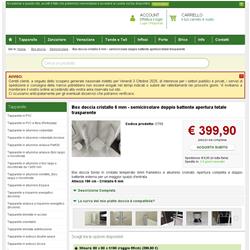 Box doccia cristallo 6 mm - semicircolare doppio battente apertura totale trasparente