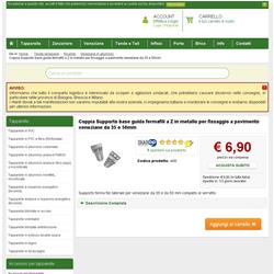 Coppia Supporto base guida fermafili a Z in metallo per fissaggio a pavimento veneziane da 35 e 50mm