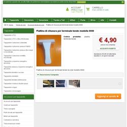Piattina di chiusura per terminale tende modello 8000