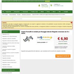 Coppia Fermafili in metallo per fissaggio laterale filoguida veneziane da 35 e 50mm