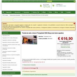 Tenda da sole a bracci Tempotest 8000 Easy (con barra quadra)