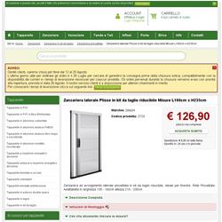Zanzariera laterale Plisse in kit da taglio riducibile Misure L160cm x H235cm