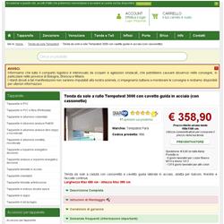 Tenda da sole a rullo Tempotest 3000 con cavetto guida in acciaio (con cassonetto)