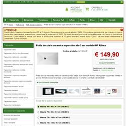 Piatto doccia in ceramica super slim alto 3 cm modello UP Althea