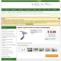 Supporto a squadra da 40mm con mensola cuscinetto (Napoli)