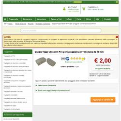 Coppia Tappi laterali in Pvc per spiaggiale per veneziana da 35 mm