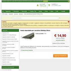 Guida calpestabile per zanzariere Rollstop 200cm