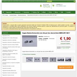 Coppia Manina fermavetro con vite per box doccia 6mm MERCURY M617