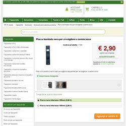 Placca bombata nera per avvolgitore a semincasso